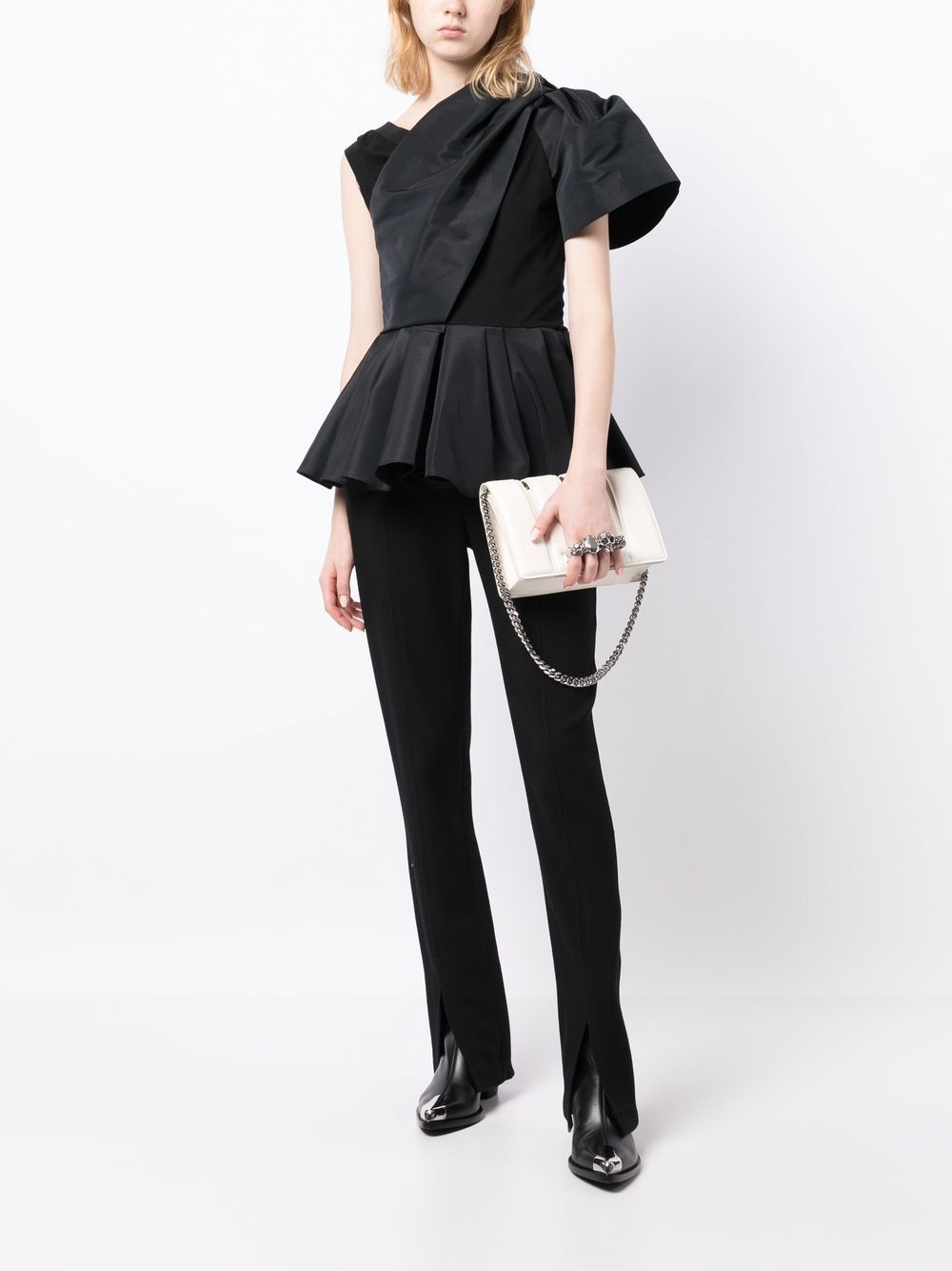 Slash stud-detailing chain-link bag - 2