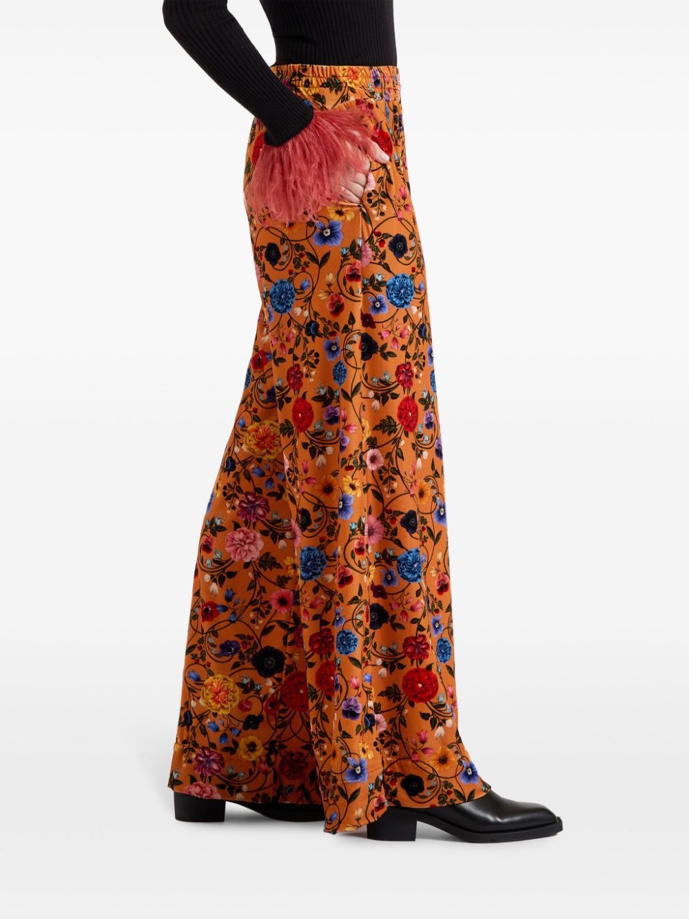 floral-print palazzo pants - 2