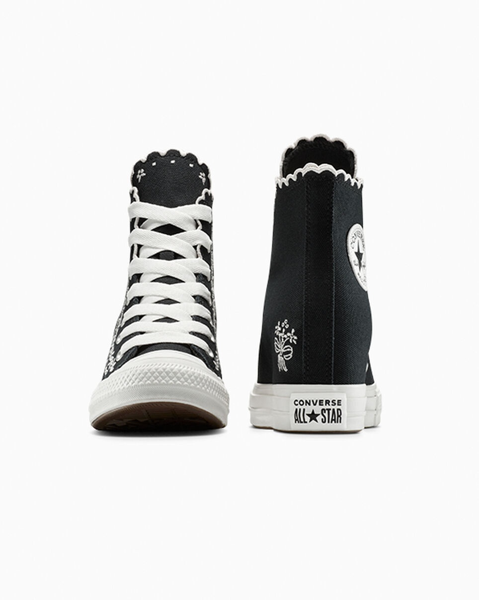 Chuck Taylor All Star Wedge Platform Embroidered Flowers - 8