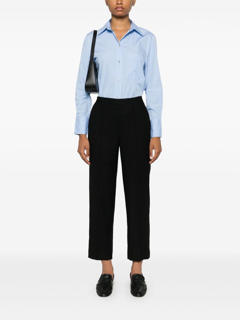 brushed mid-rise trousers - 2