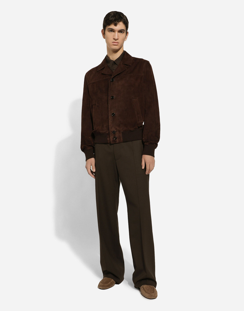 Dolce & Gabbana Nappa suede bomber jacket outlook