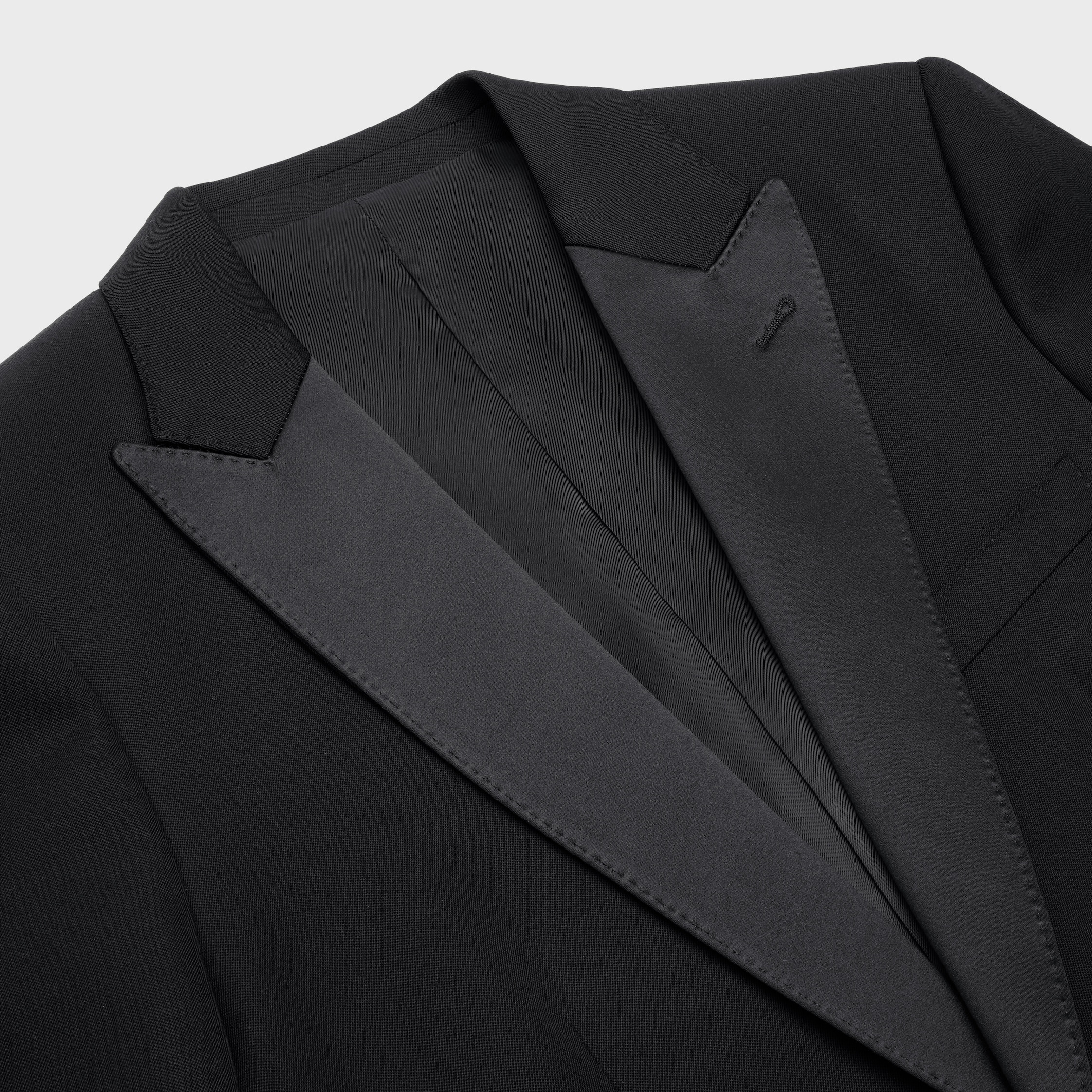 classic tux jacket in grain de poudre - 3