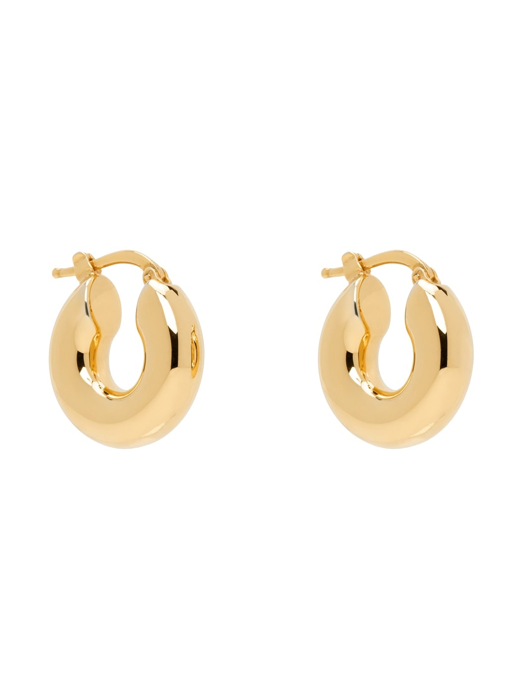 Gold Chunky Hoop Earrings - 2