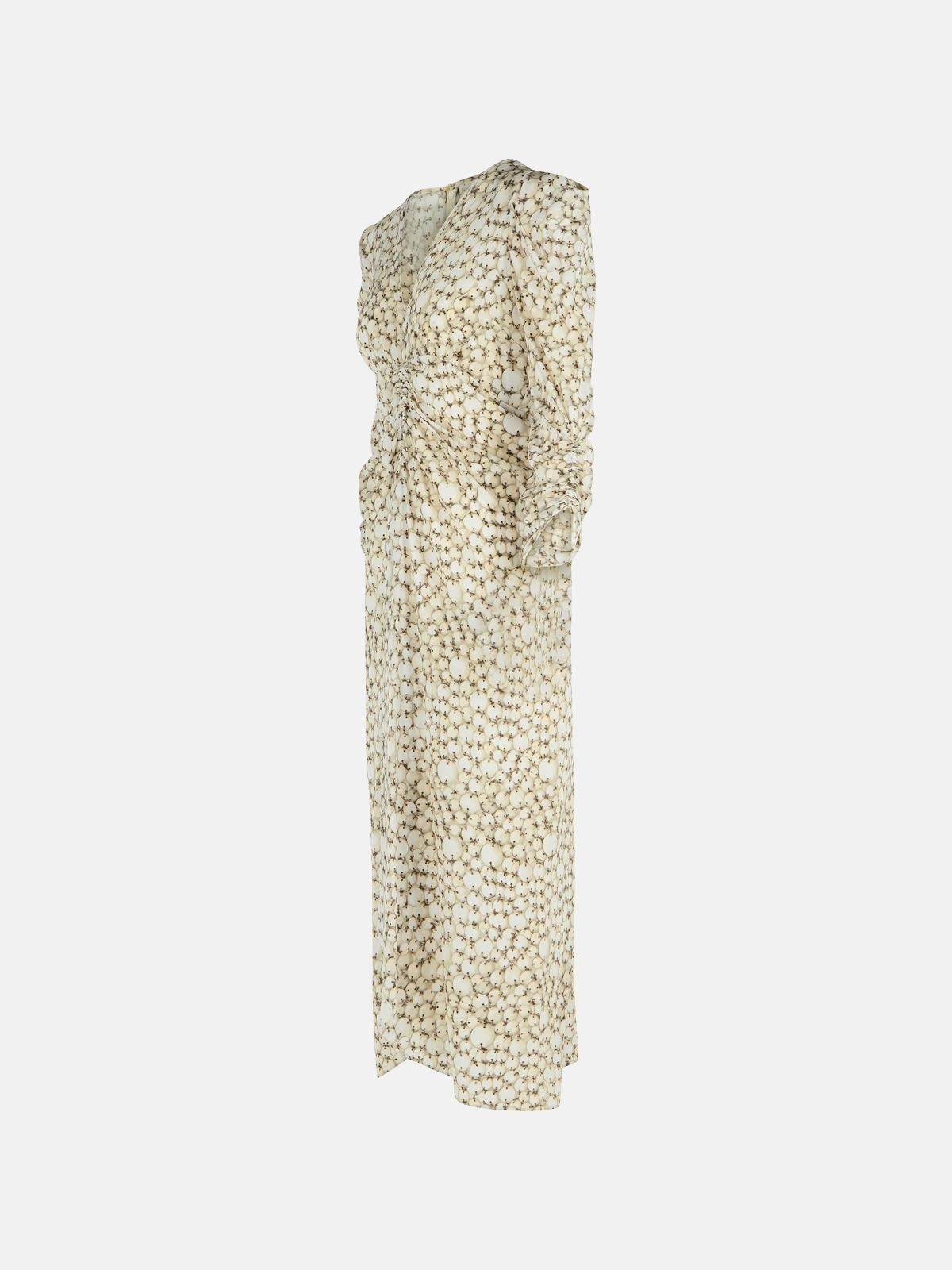 'ALBINI' 'ECRU' SILK DRESS - 2