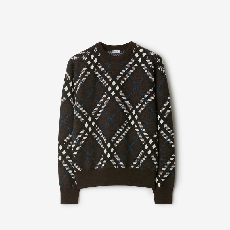 Check Wool Blend Sweater 1