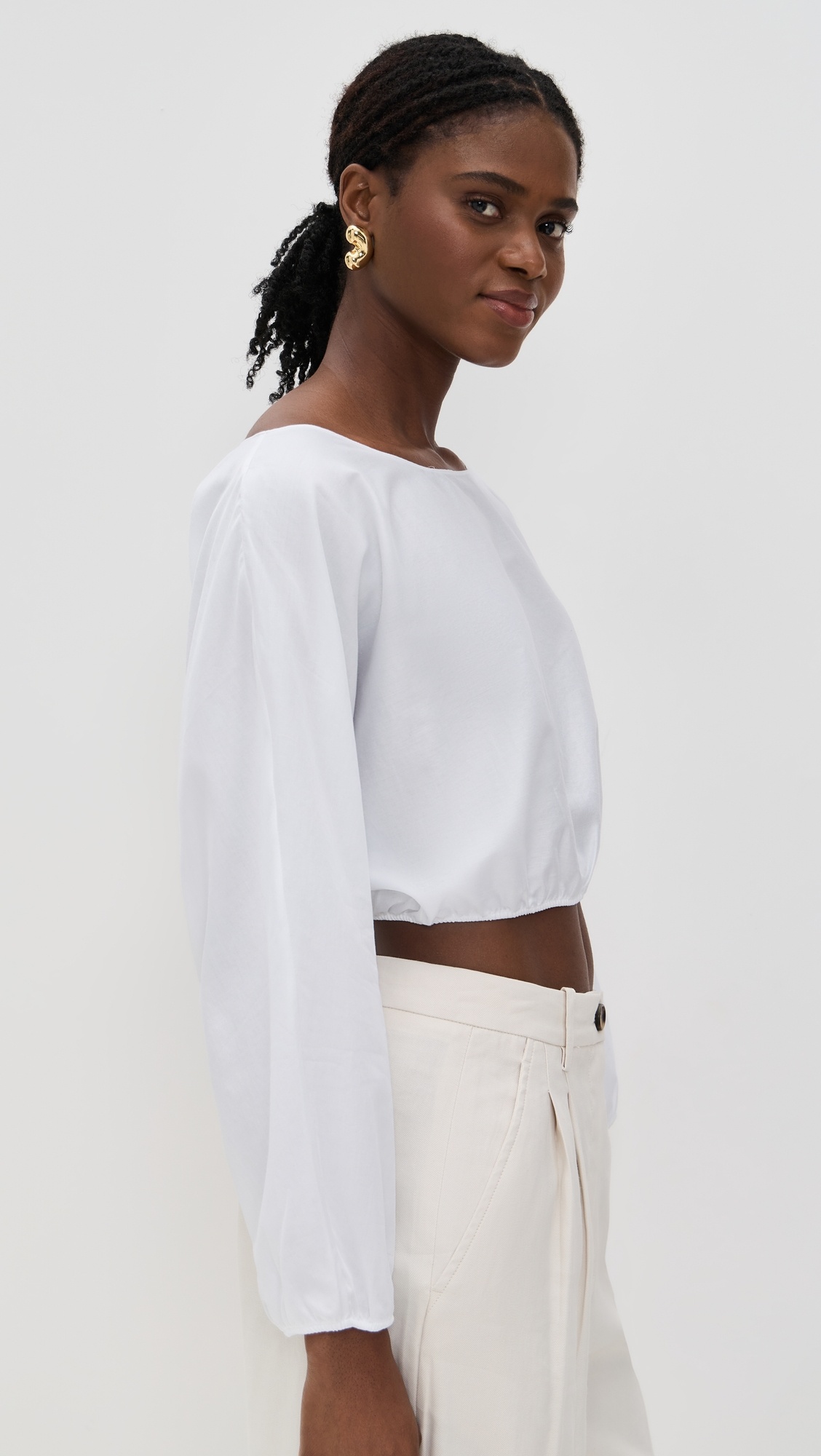 Yoko Long Sleeve Blouson Top - 3