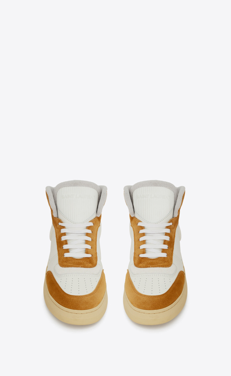 SAINT LAURENT sl/80 sneakers in leather and suede outlook