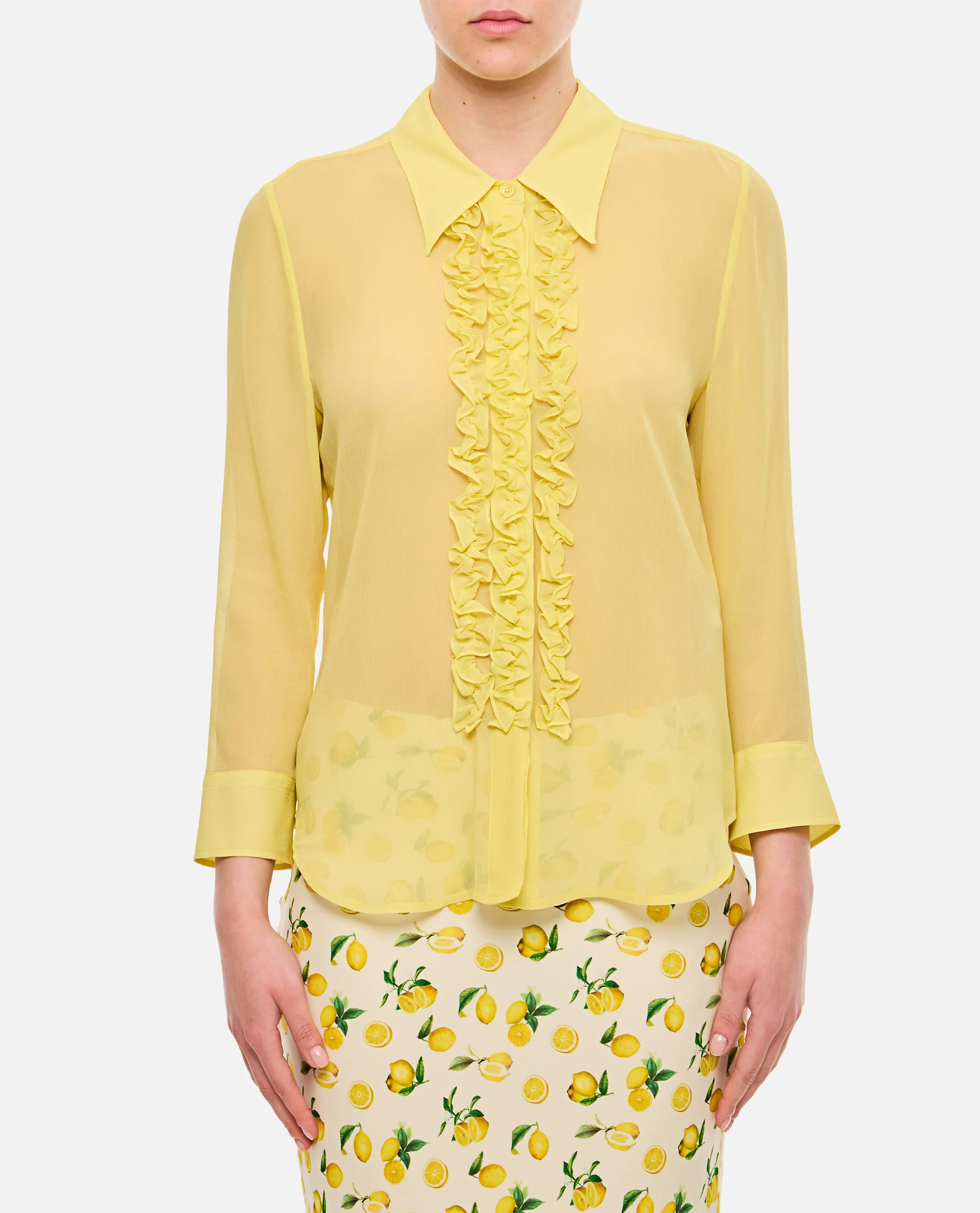 Stella Mccartney Women Ruffled Slim Shirt - 1