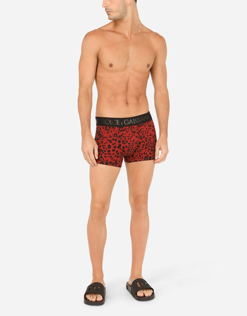 Dolce & Gabbana Leopard-print two-way stretch jersey boxers outlook