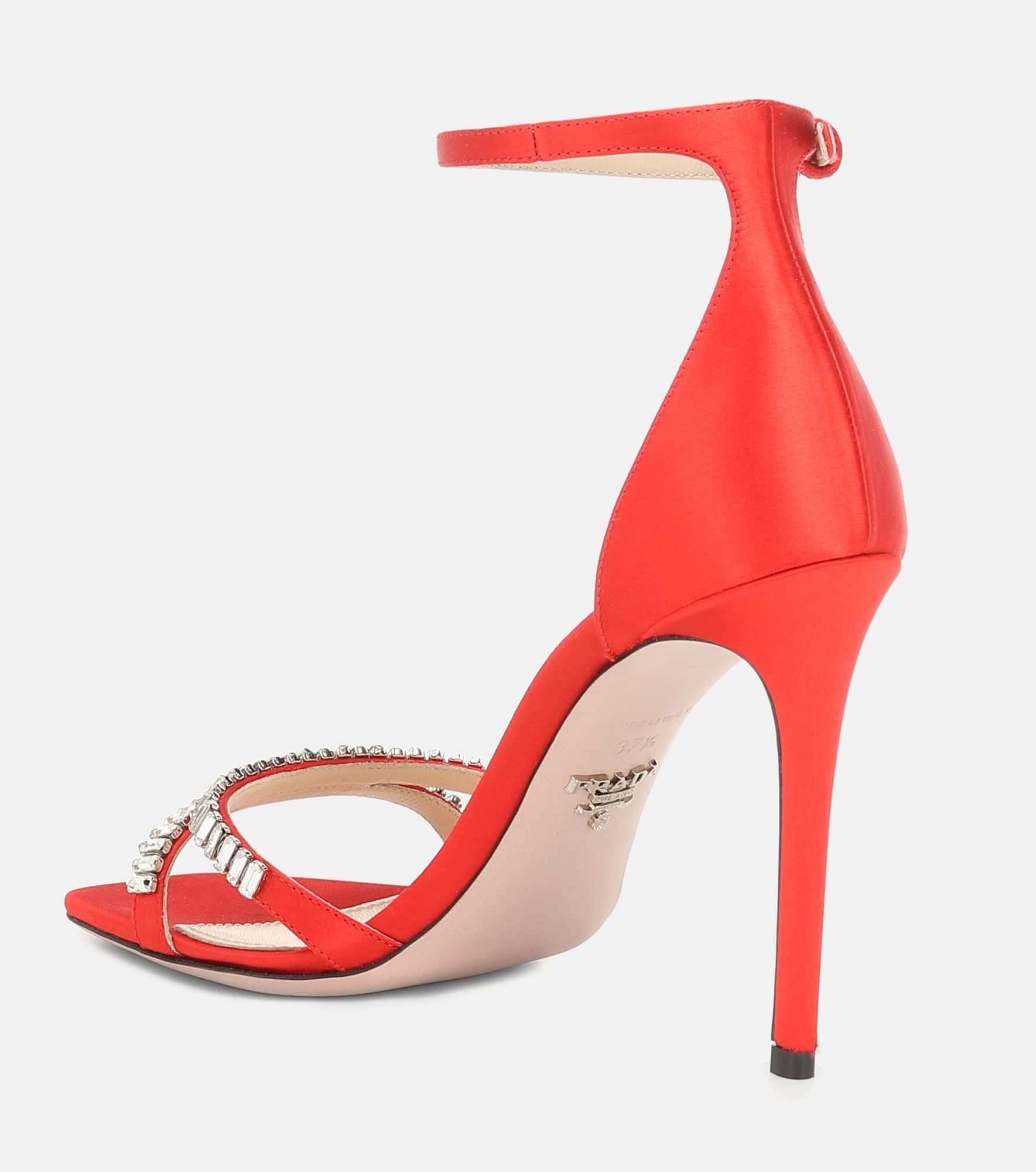 Embellished satin sandals - 3