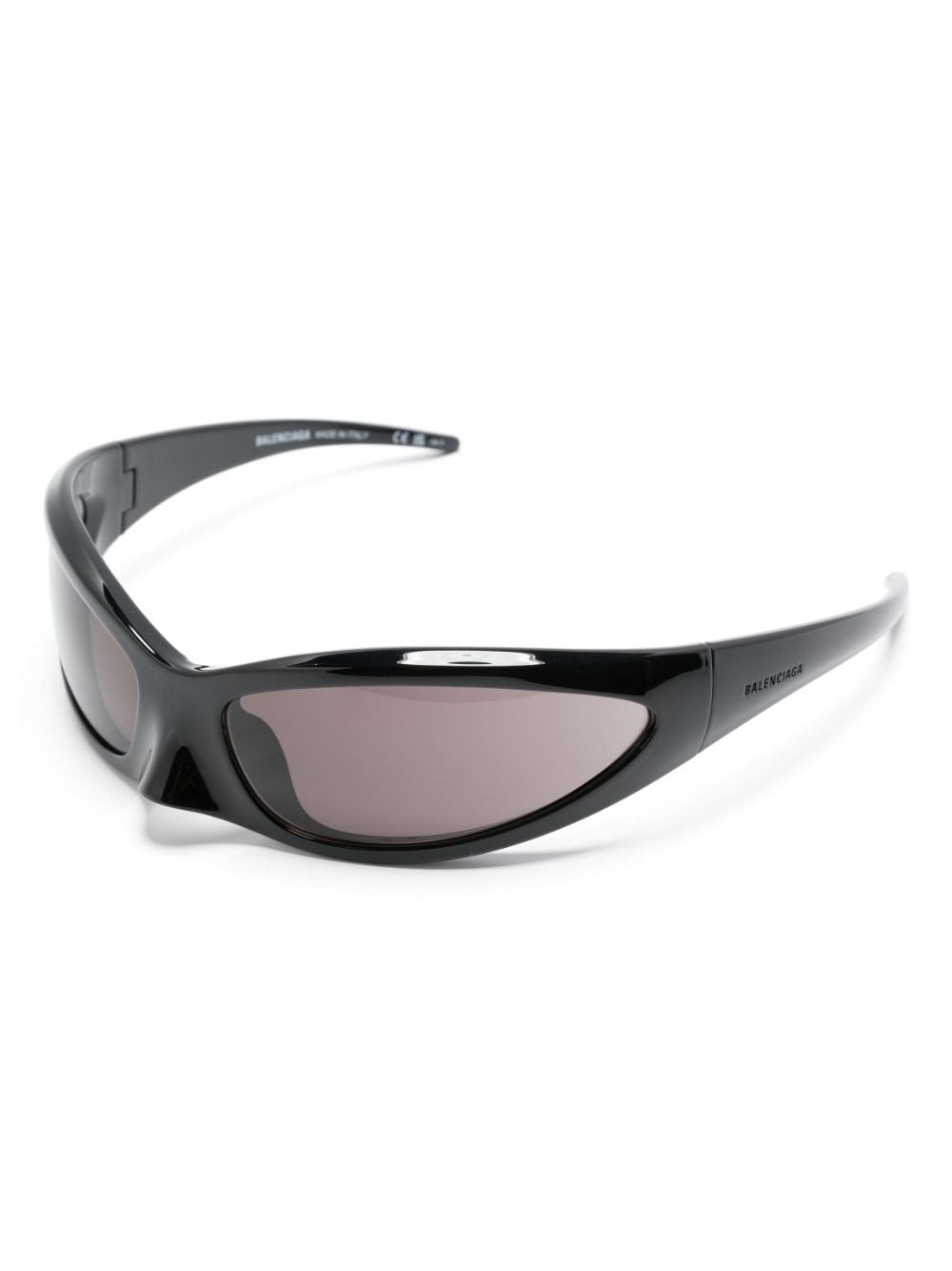 logo-debossed biker-style sunglasses - 2