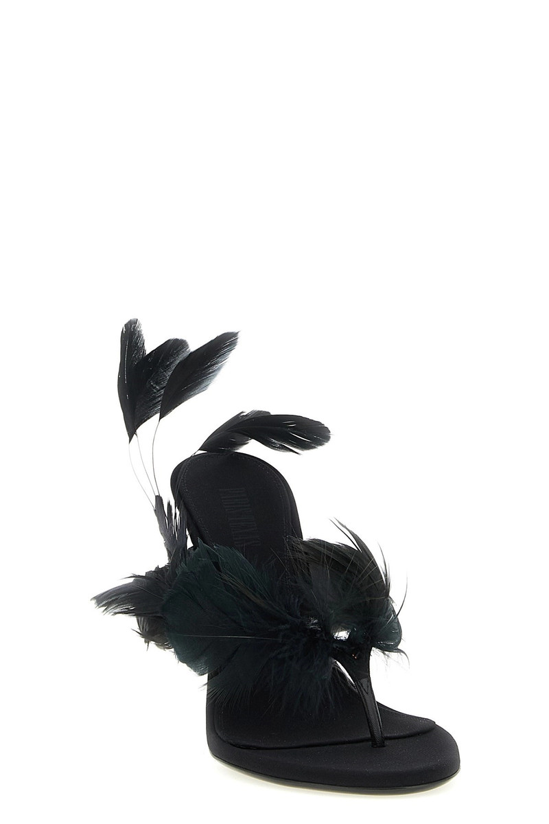 PARIS TEXAS 'Lidia Feather Thong' mules outlook