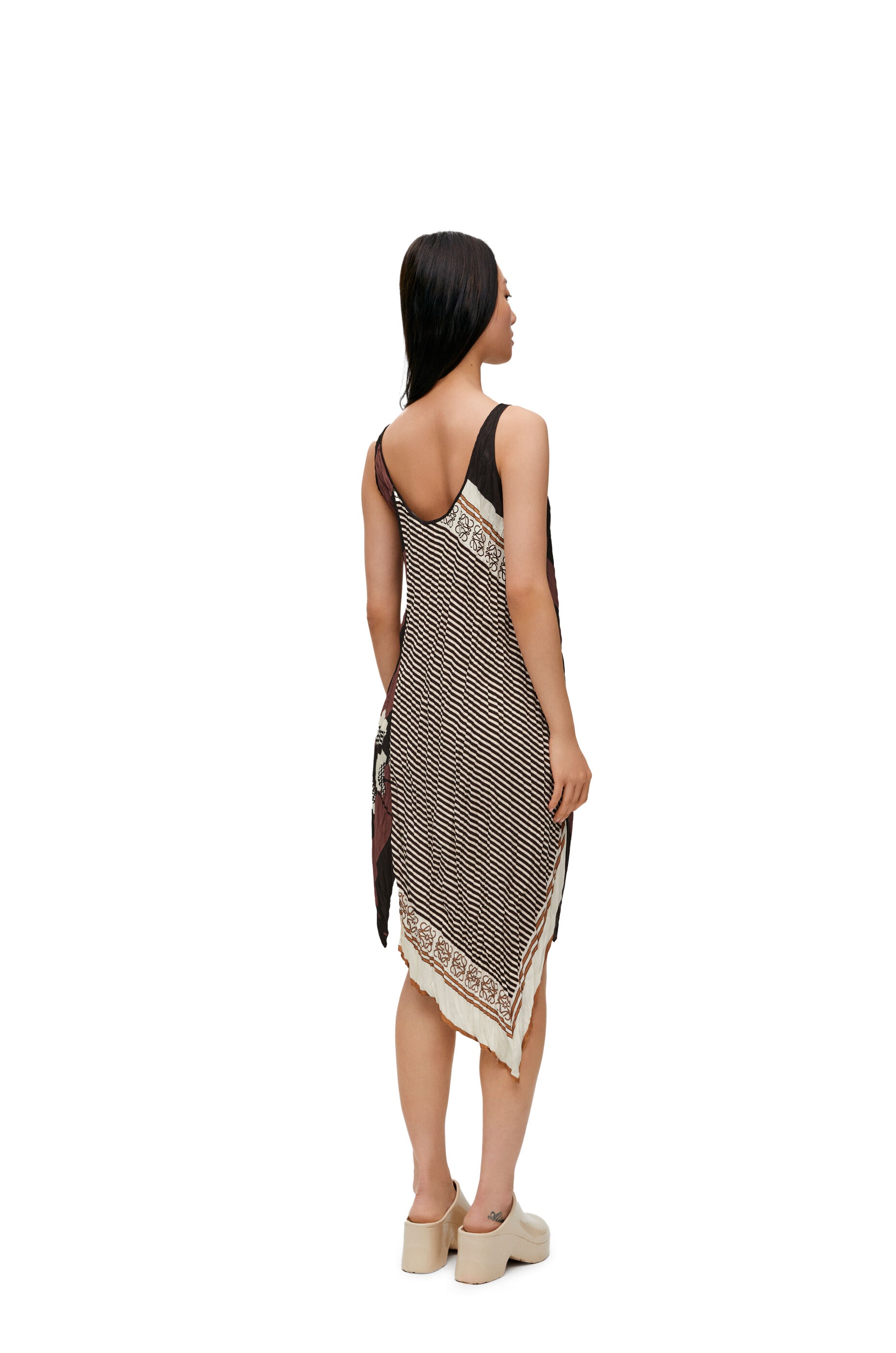 Tank dress in crinkled habotai - 3