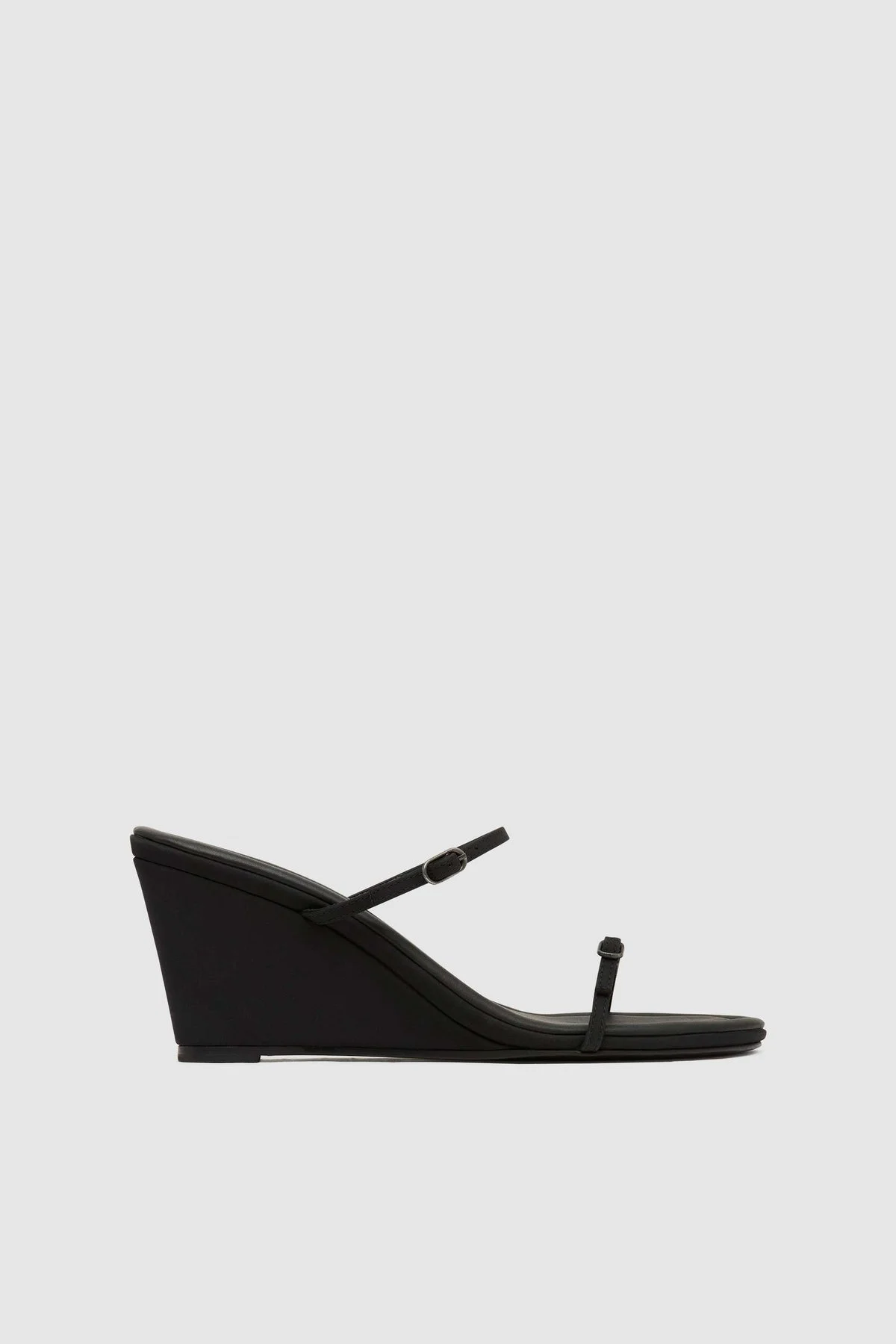 Petit Belt Detail Wedge - Black - 1