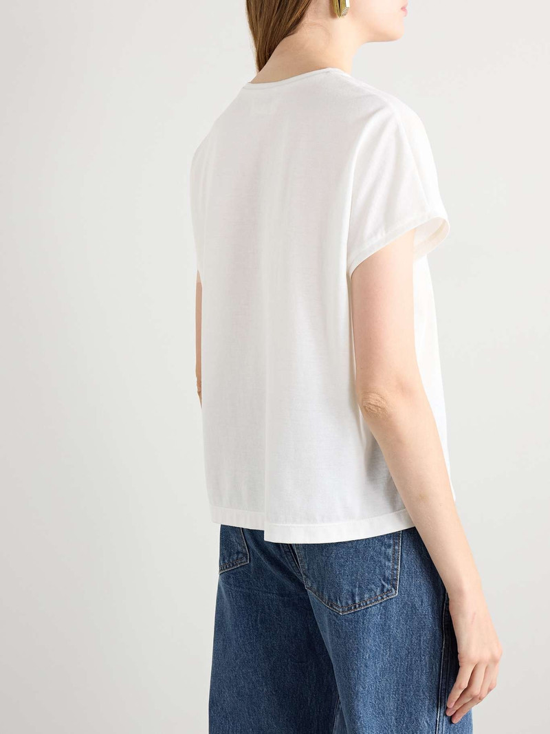 Devra cotton-blend jersey T-shirt Cream 3