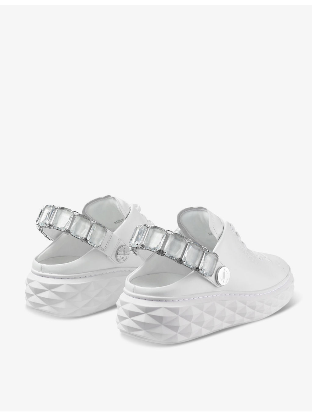 Diamond Sling crystal-embellished leather low-top trainers - 5