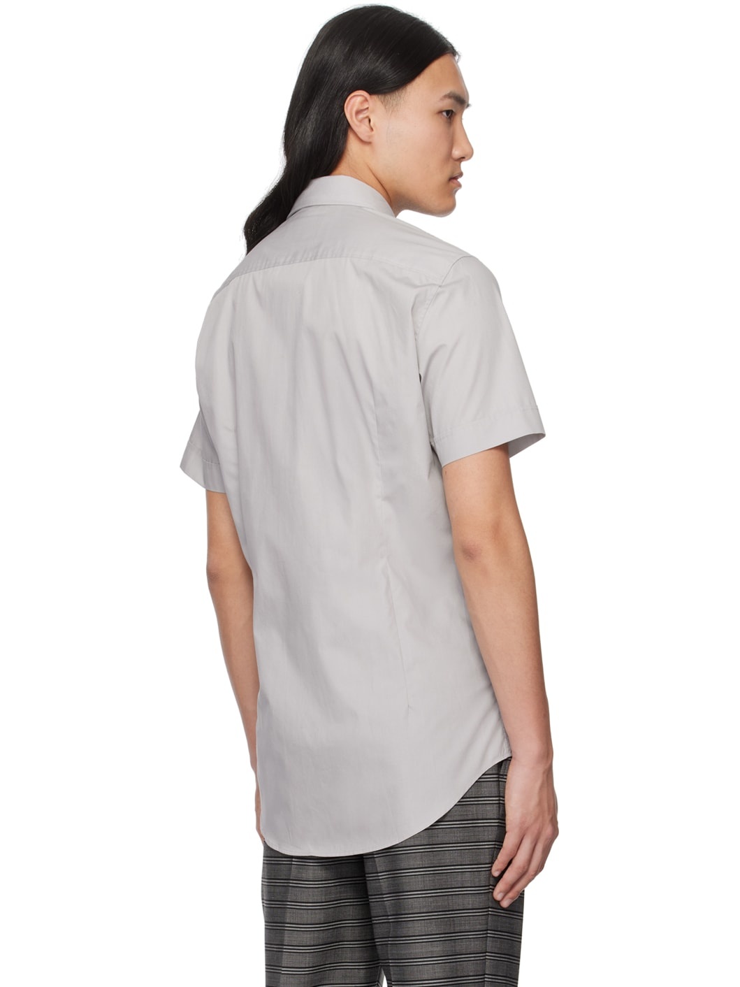 Gray Embroidered Shirt - 3
