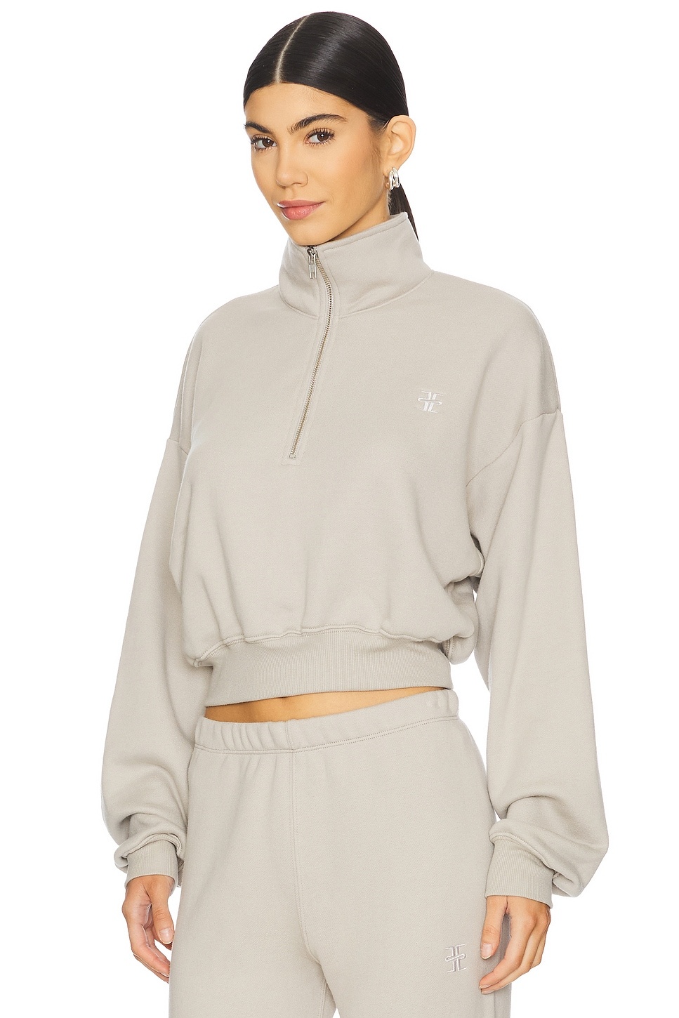 Cropped Half Zip Pullover - 2