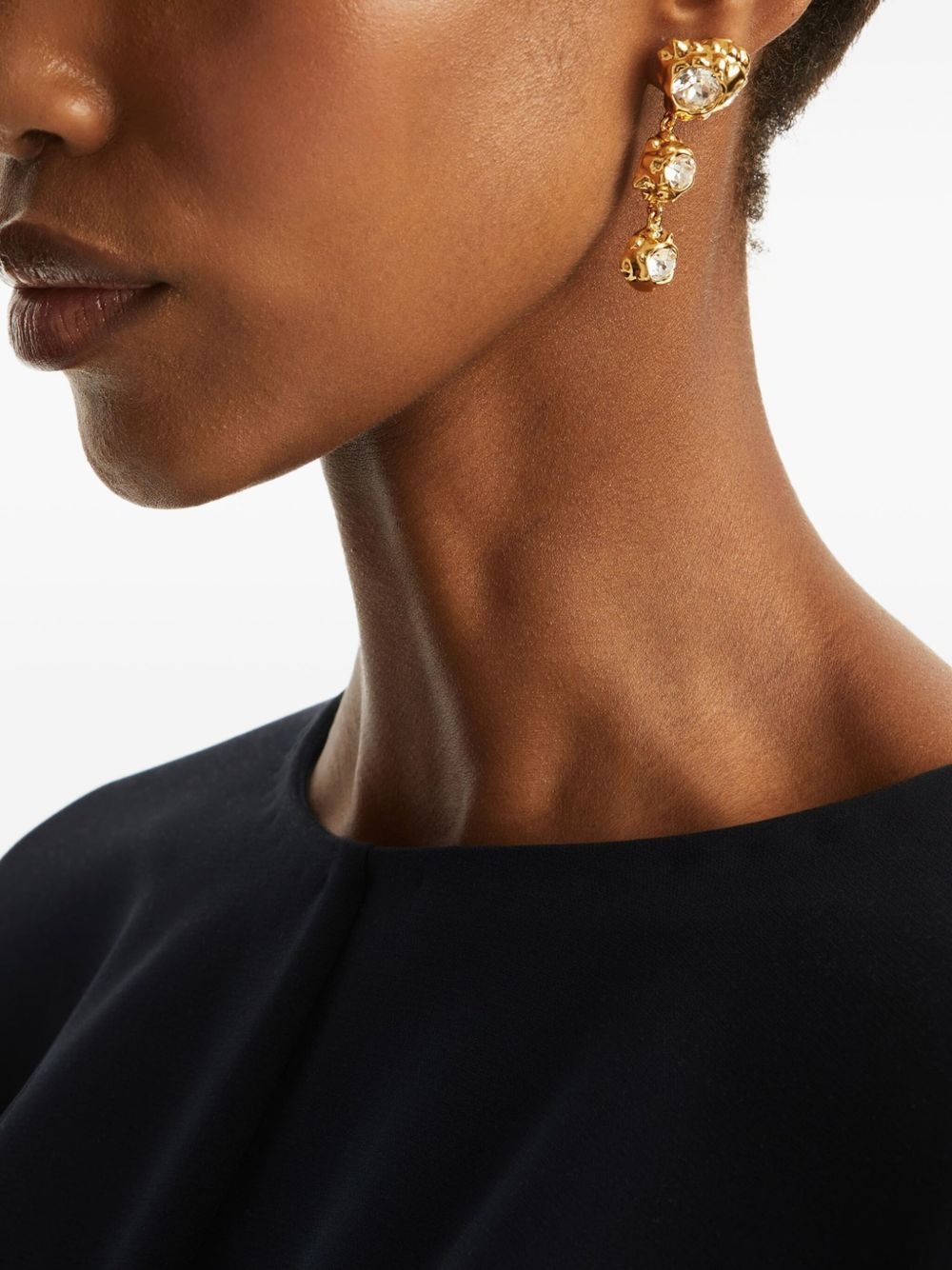 crystal-embellished earrings - 2