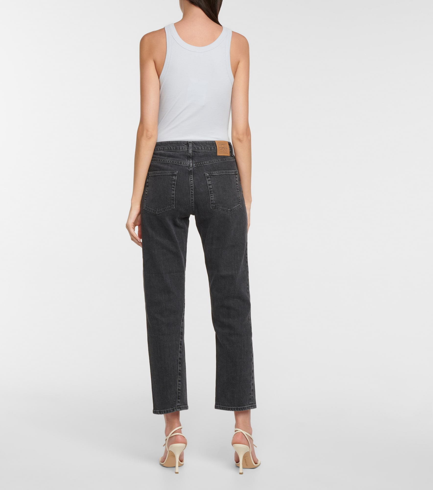 Mid-rise twisted-seam straight jeans - 3