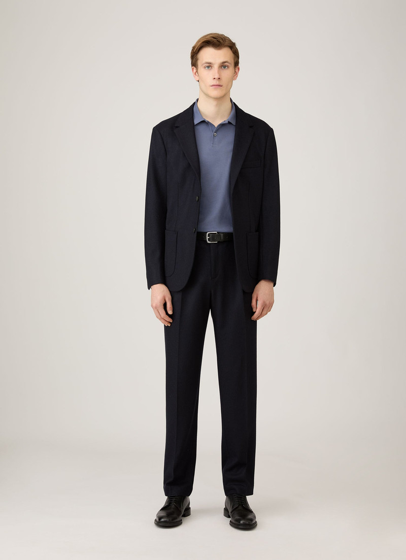 Sunspel Long Sleeve Piqué Polo Shirt outlook