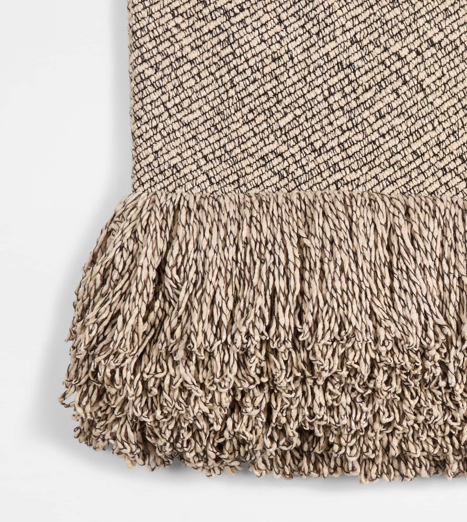 SKIRT IN MOULINÉ KNIT - BEIGE, BLACK - 7