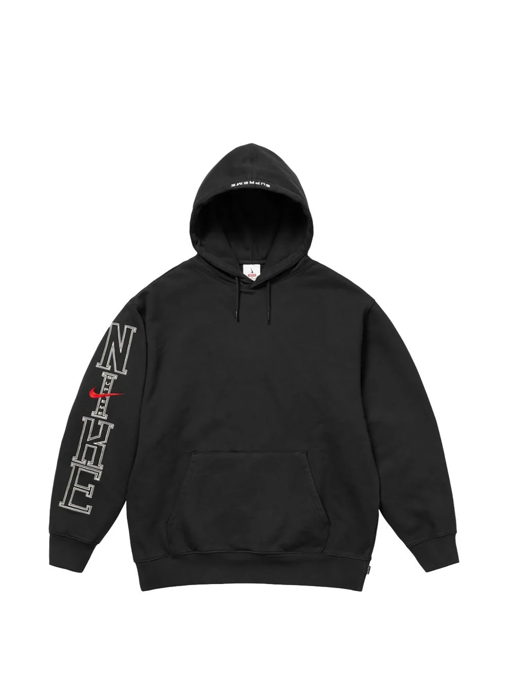 logo-embroidered hoodie - 1