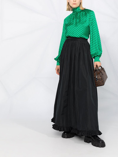 MSGM ruffle-hem long skirt outlook