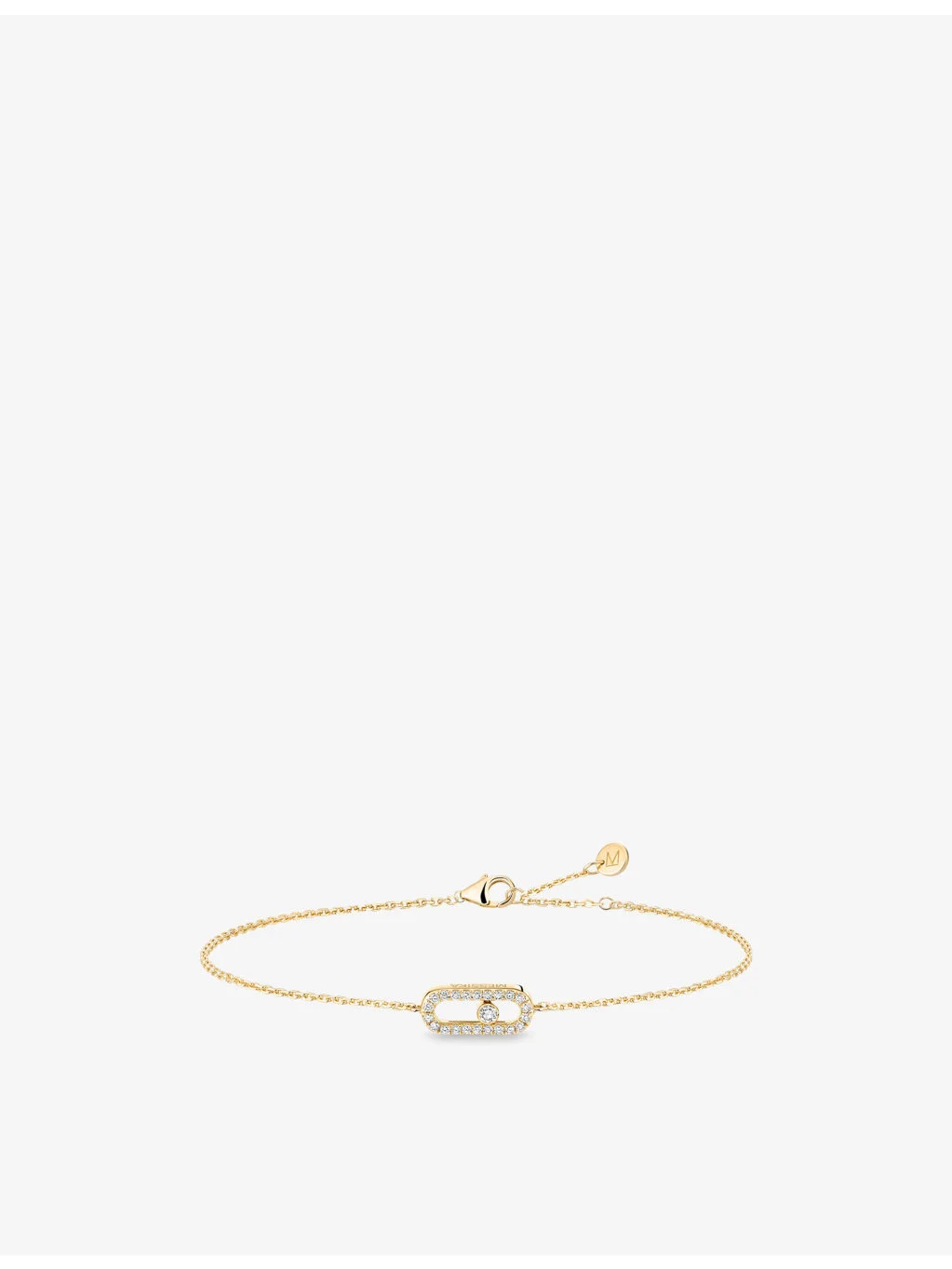 Move Uno Pave Mini 18ct Gold And 0.09ct Diamond Bracelet - 1