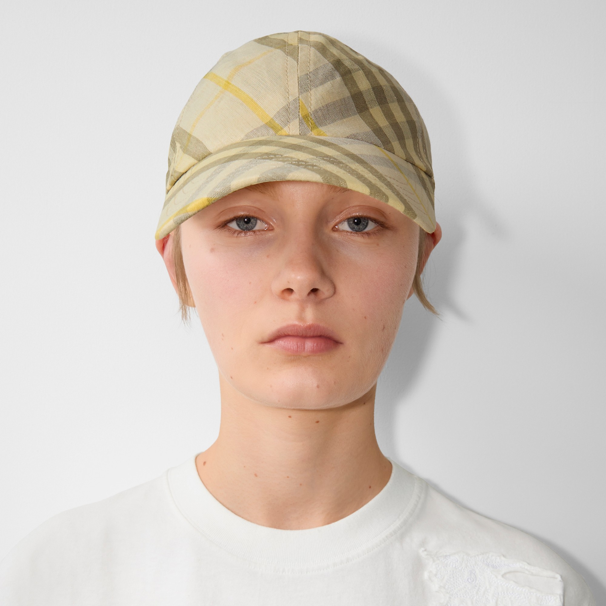 Check Linen Baseball Cap - 2