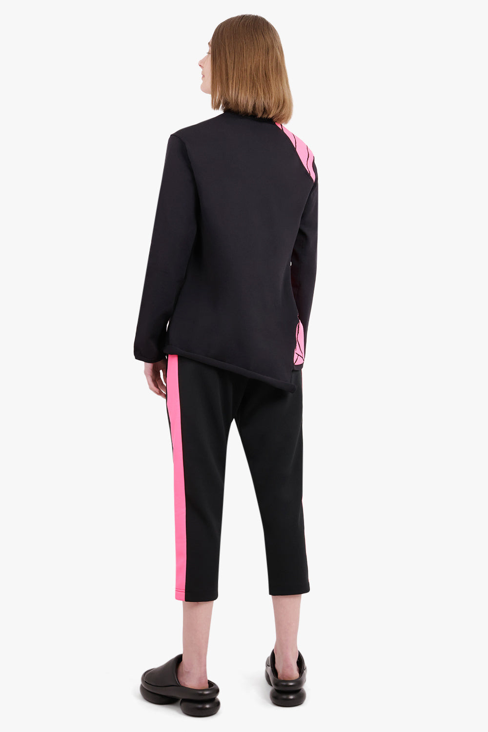 LEAF PRINT SWEATSHIRT | BLACK/PINK - 4