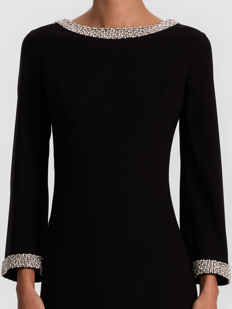 Alice + Olivia MAILYNN EMBELLISHED TRIM MINI DRESS outlook
