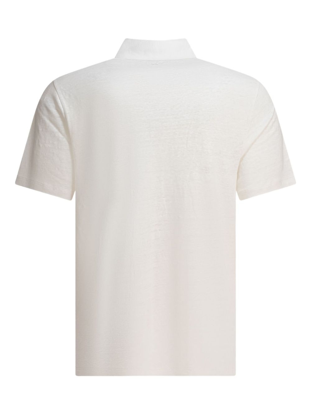 linen short-sleeve polo shirt - 2
