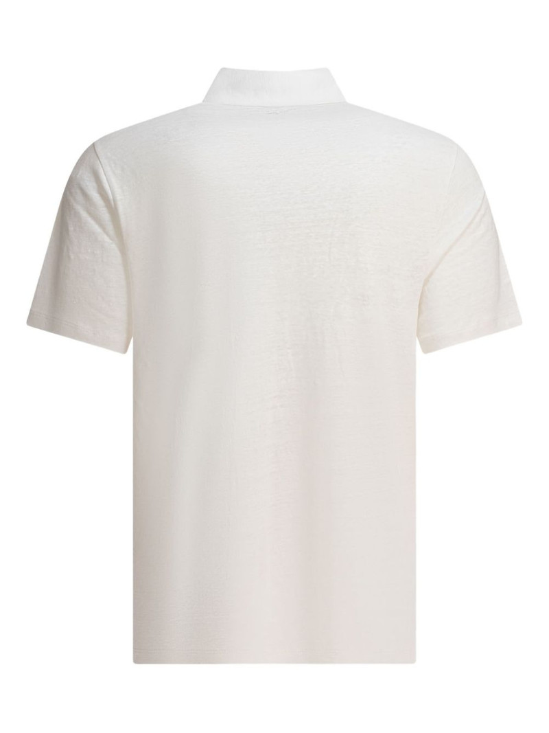 Vince linen short-sleeve polo shirt outlook