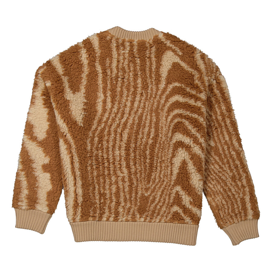 Stella McCartney Ladies Brown Graphic-Pattern Crew-Neck Jumper - 6