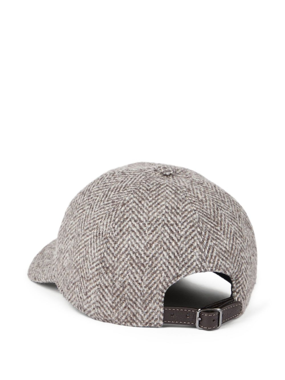 herringbone tweed baseball cap - 2