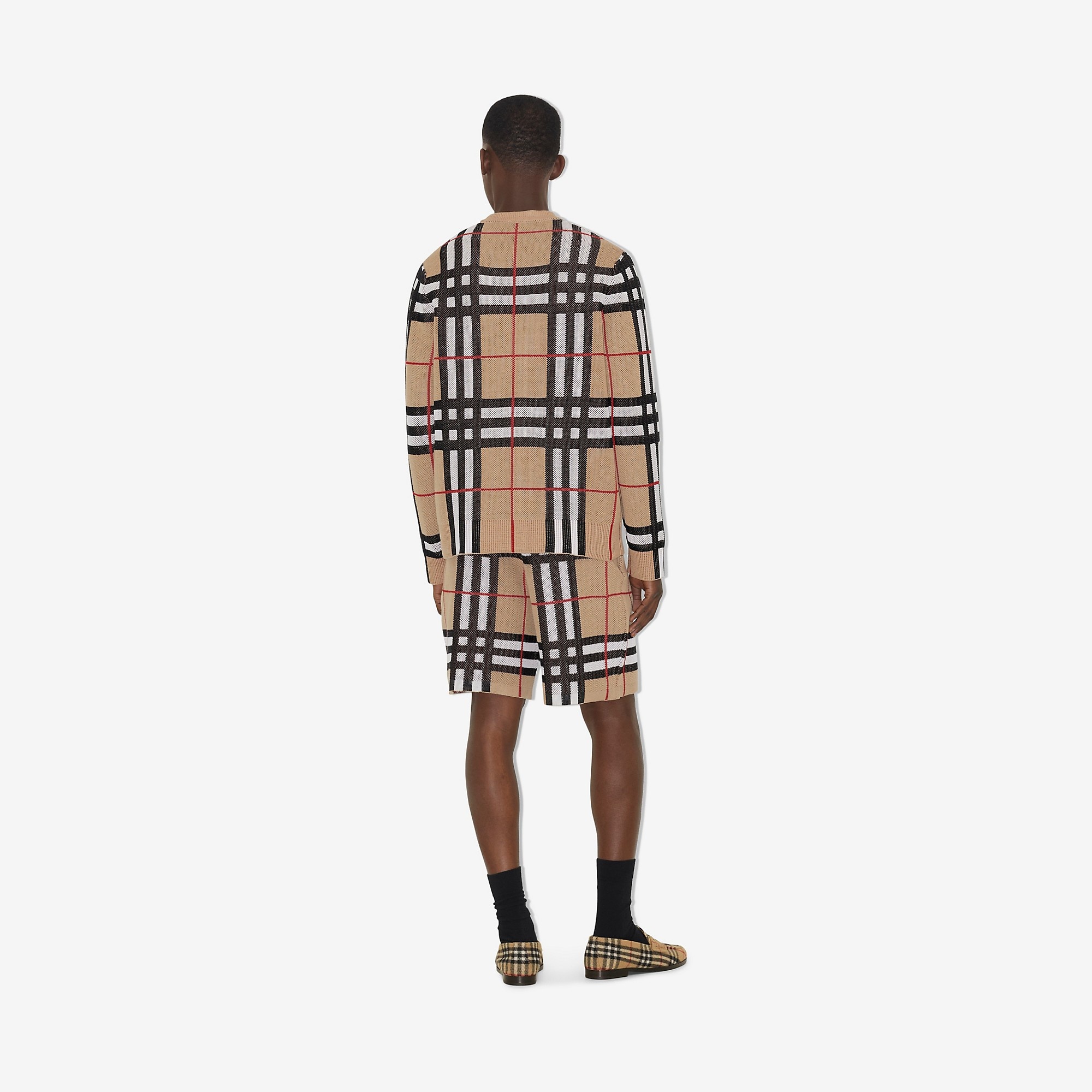 Check Technical Cotton Cardigan - 4