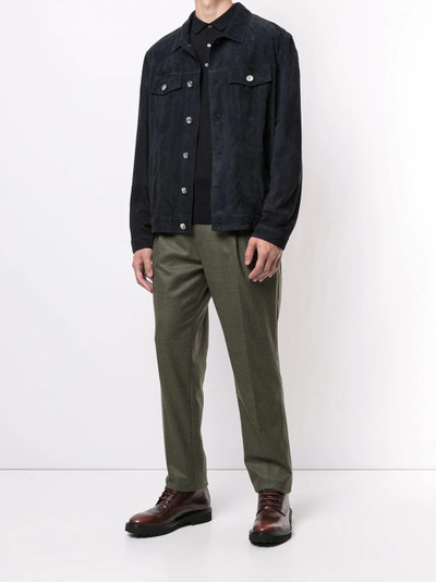 Brunello Cucinelli suede buttoned jacket outlook