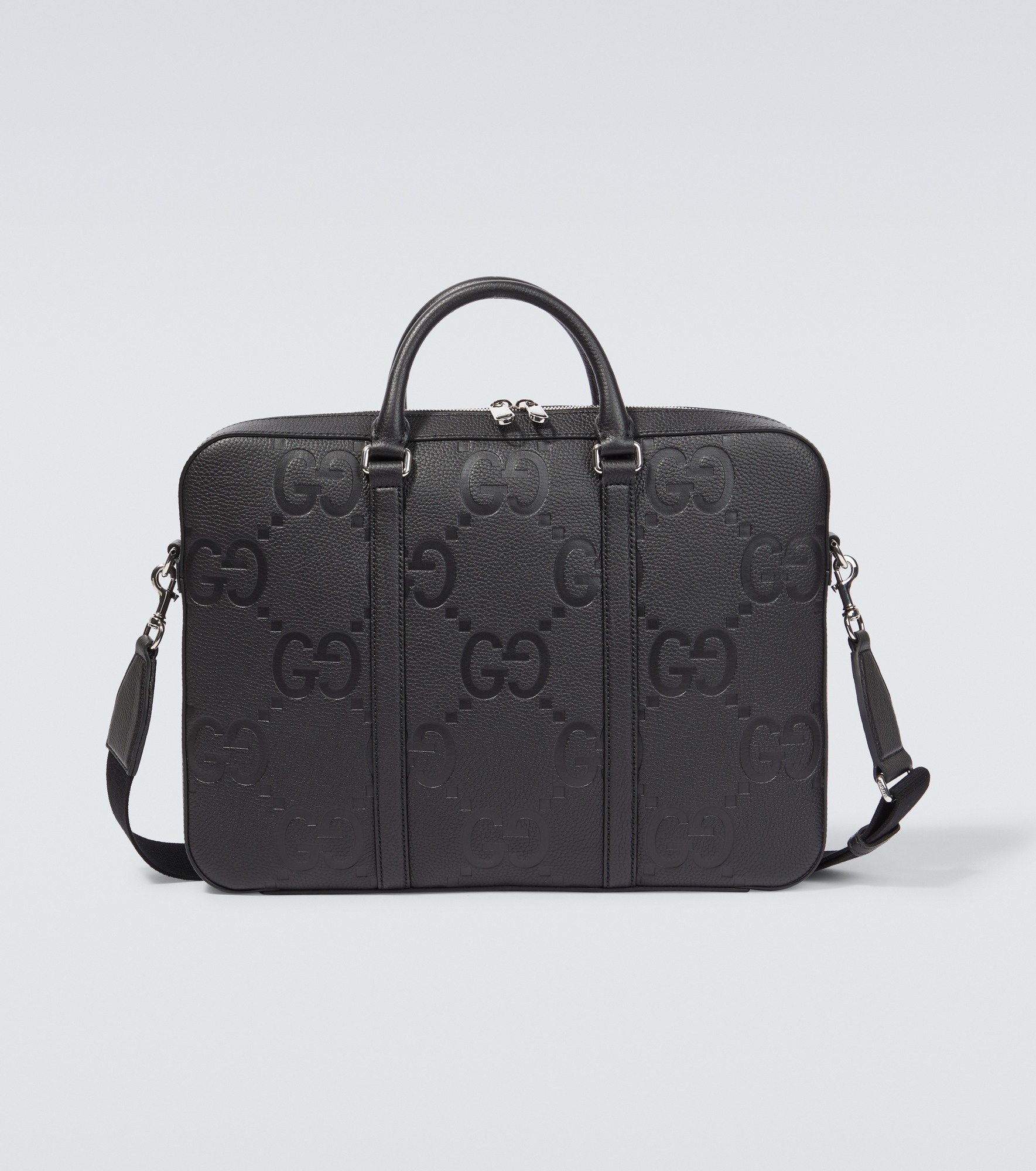 Jumbo GG leather briefcase - 1
