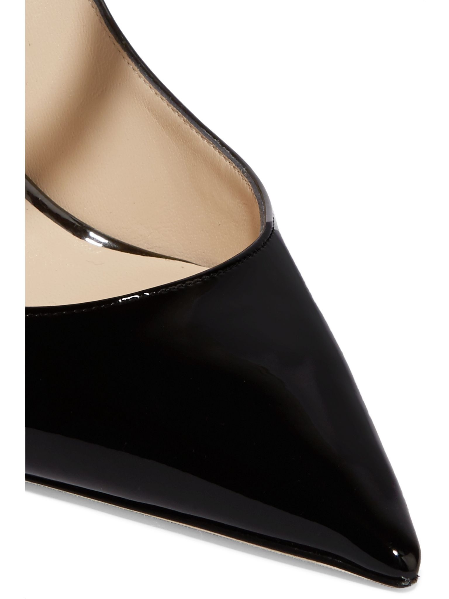 Bing 100 crystal-embellished patent-leather mules Black - 4