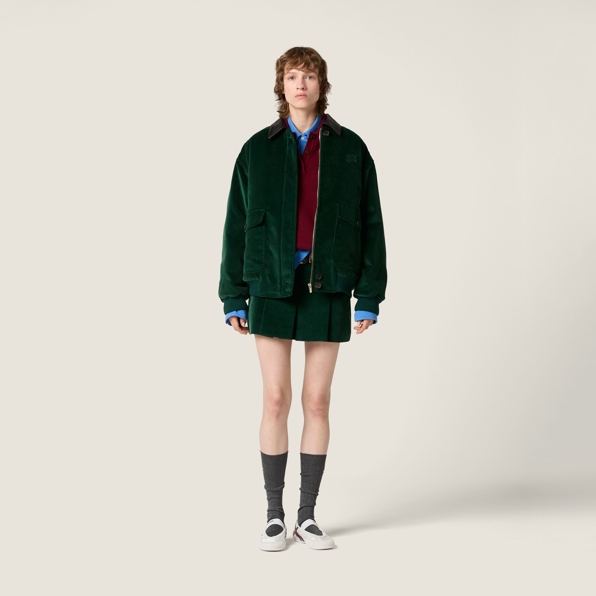 Padded corduroy blouson - 2