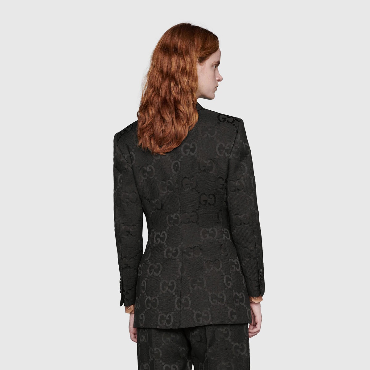 Light GG canvas single-breasted jacket - 4