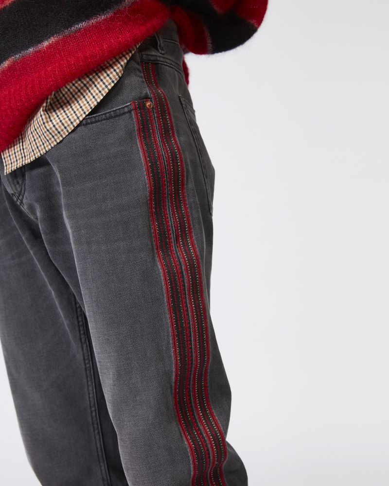 JOHNI straight cut embroidered jeans - 3
