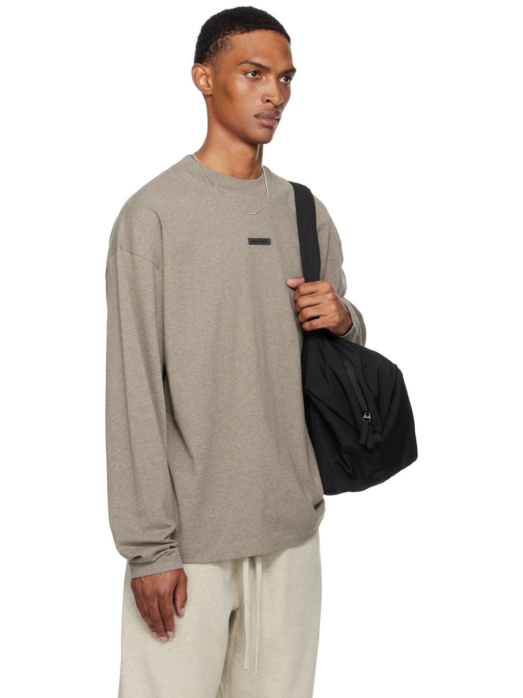 Brown Classic Fit Long Sleeve T-shirt - 2
