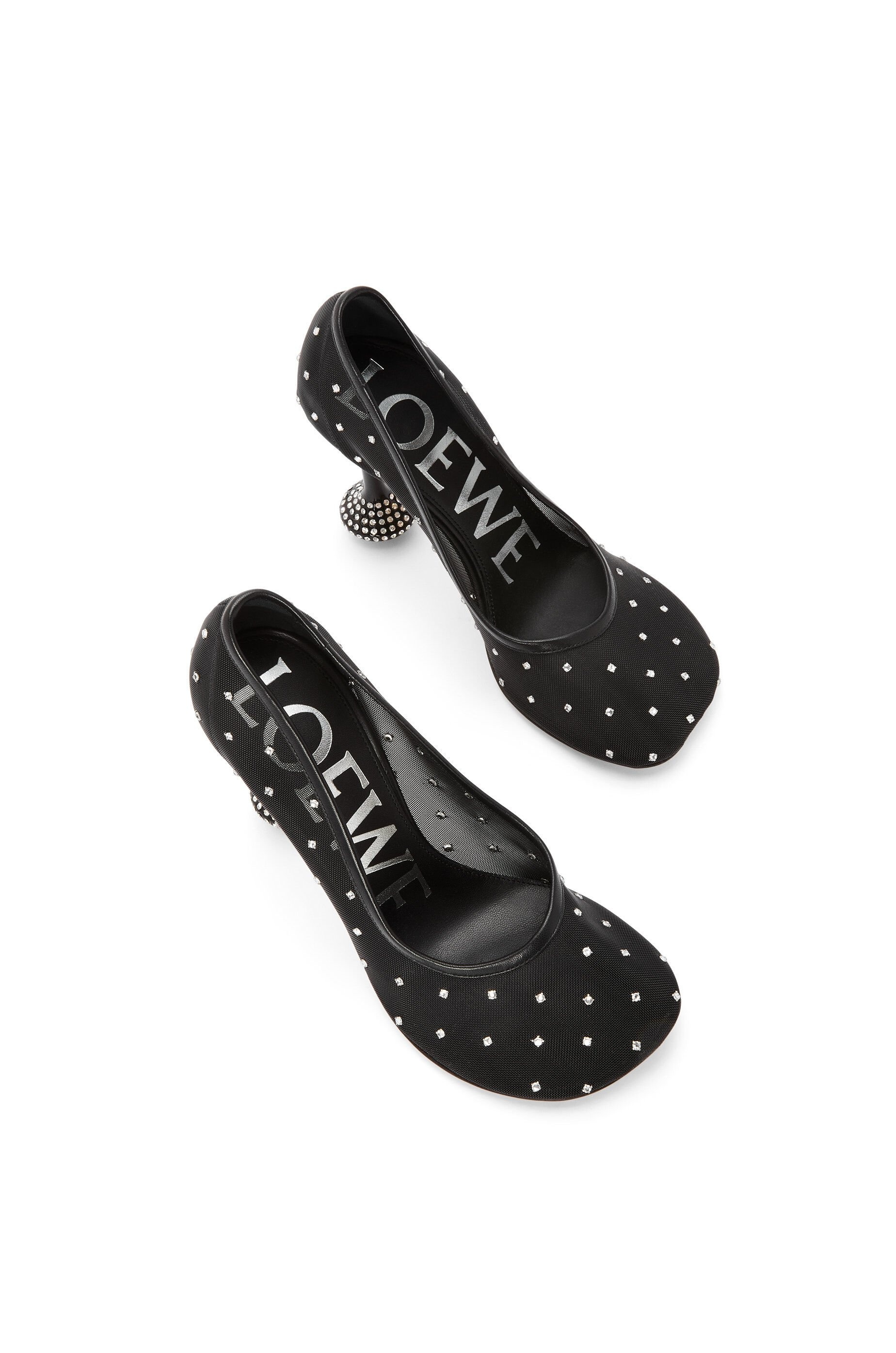 Toy pump in embellished mesh - 3
