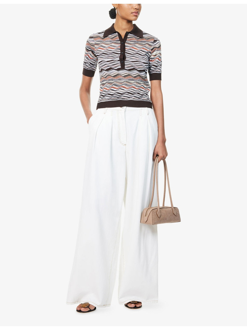 Missoni Striped V-Neck Cashmere And Wool Jumper outlook