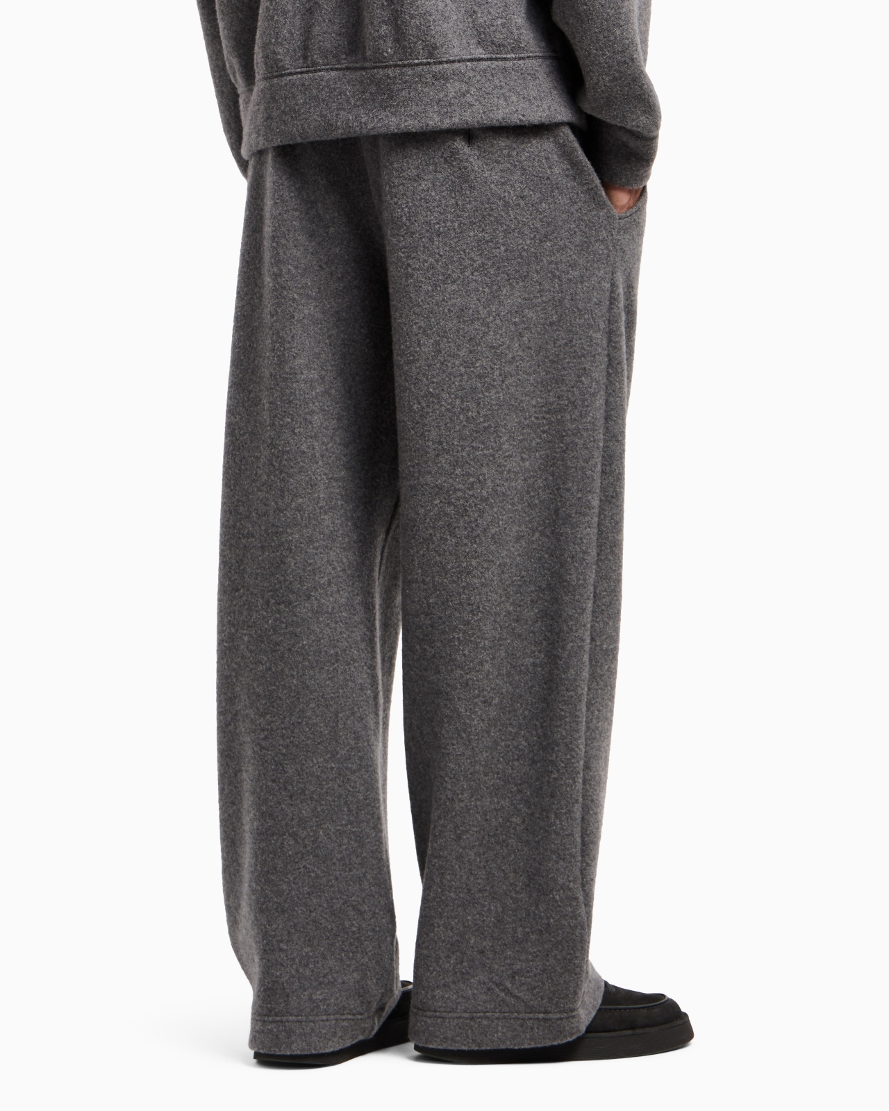 SINGLE-PLEAT TROUSERS IN CASHMERE FLEECE - 3