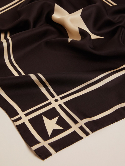 Golden Goose Black foulard with contrasting white stripes and stars outlook