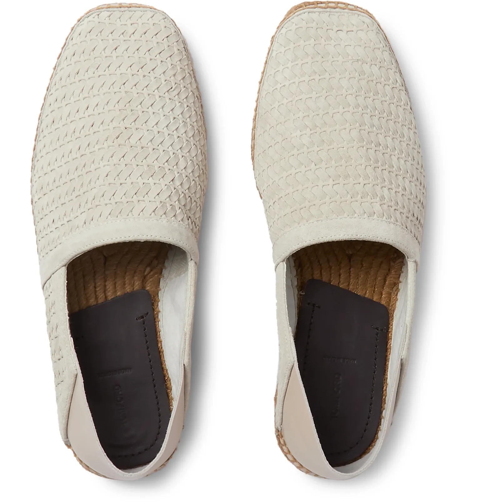 Barnes Leather-Trimmed Woven Suede Espadrilles - 17