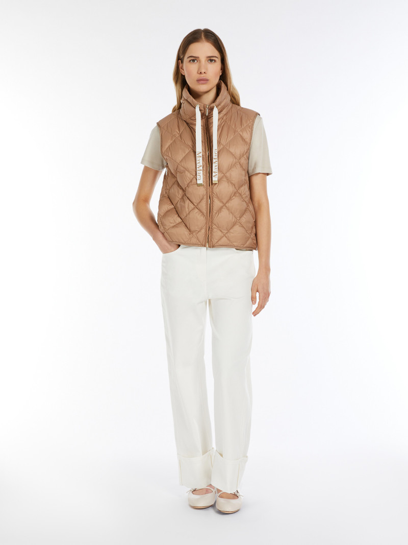Max Mara TREGIC Water-repellent canvas padded gilet outlook